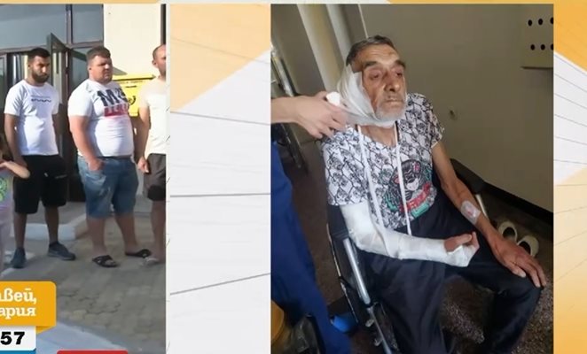Роднините на пребития мъж (вдясно) разказаха за случая. Снимка: Нова тв