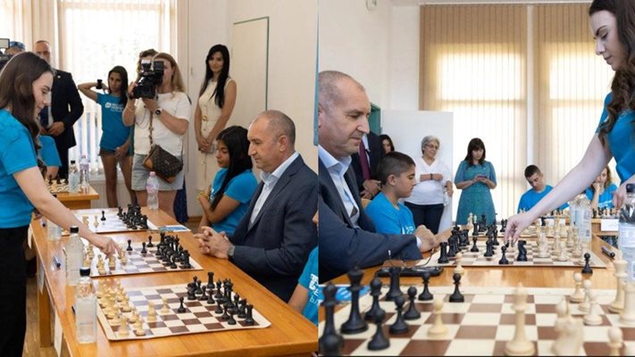 Нургюл Салимова бие президента Радев на шахмат
