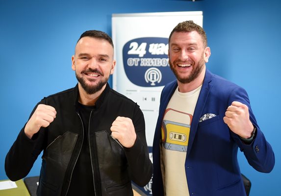 Графа и Анатолий Попов в студиото на "24 часа"
