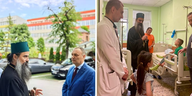 Патриарх Даниил се моли за децата в "Пирогов"